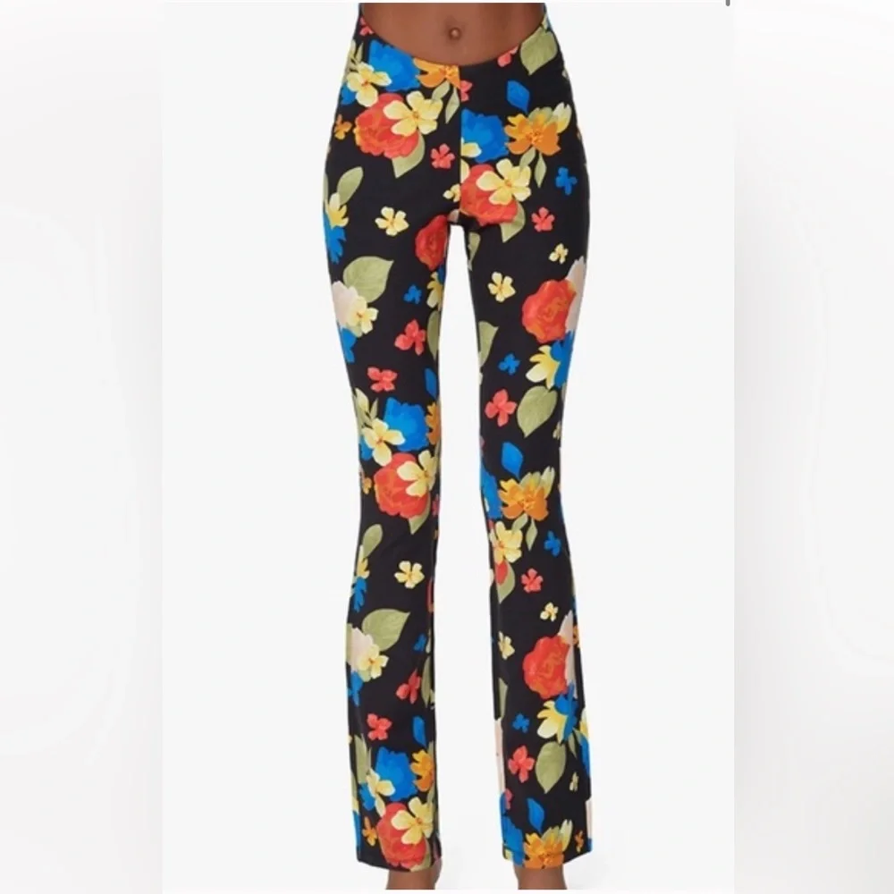 SCOOP FRONT TROPICANA HighWaisted PANTS from WeWoreWhat Floral Neon - Picture 3 of 4